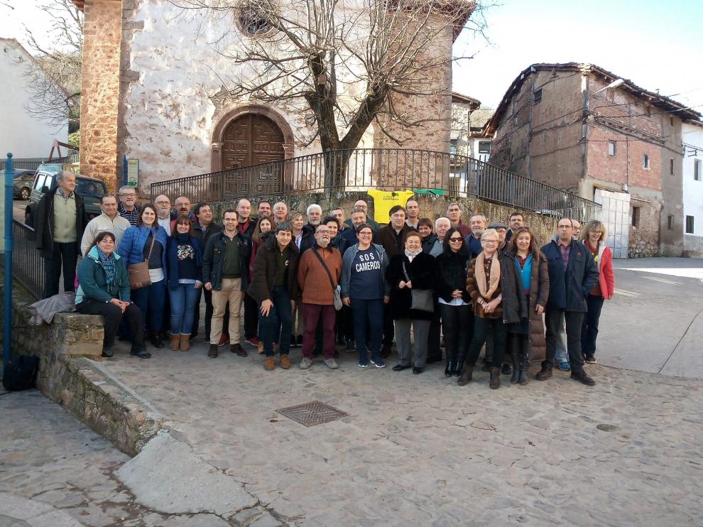 Representantes de la España Vaciada reunidos en Nieva de Cameros.