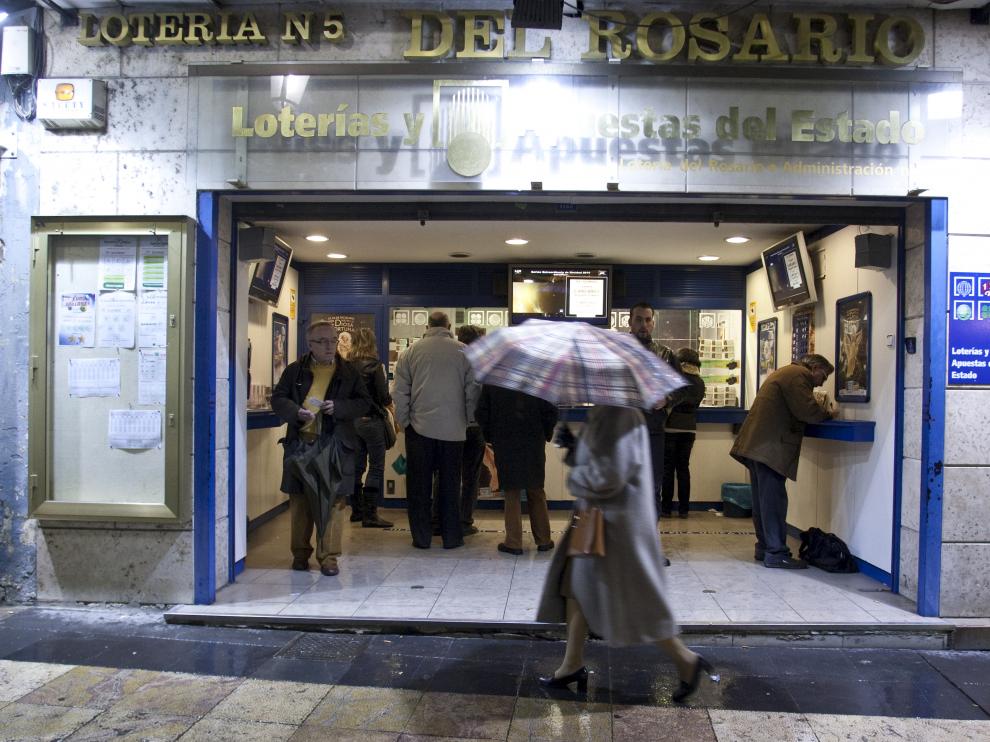Administración de Lotería en la calle de Don Jaime I de Zaragoza.