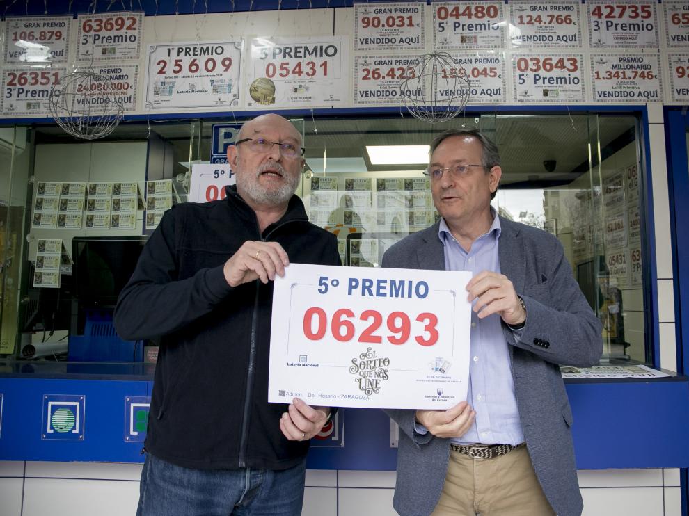 Quinto premio vendido en la calle de Don Jaime I de Zaragoza.