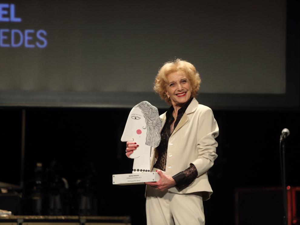 Marisa Paredes recibió el premio Luis Buñuel en la última edición del Festival de Cine de Huesca.