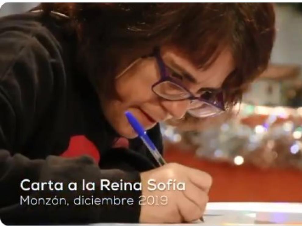 Captura del vídeo enviado a doña Sofía.