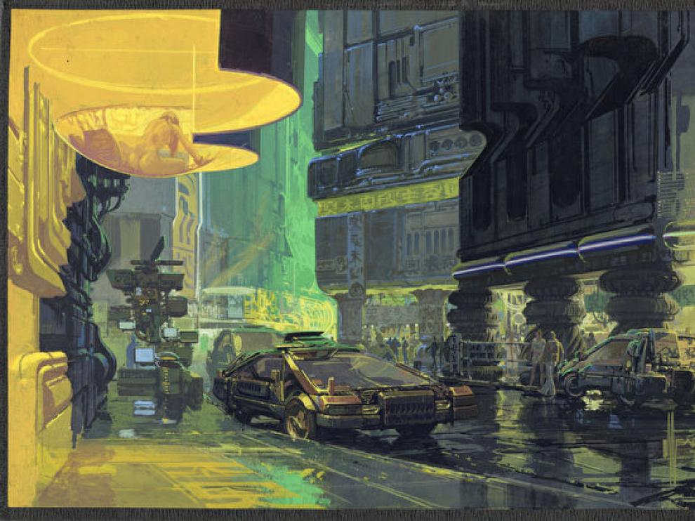 Una imagen de la exposición 'Future Cities', que muestra escenarios de películas.