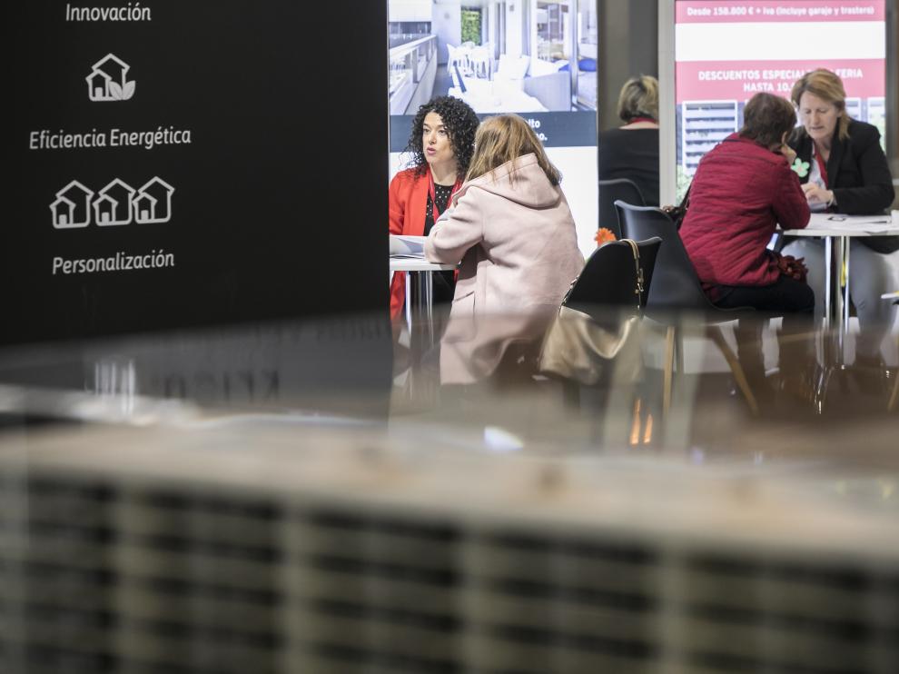 Una reciente feria inmobiliaria en Zaragoza.