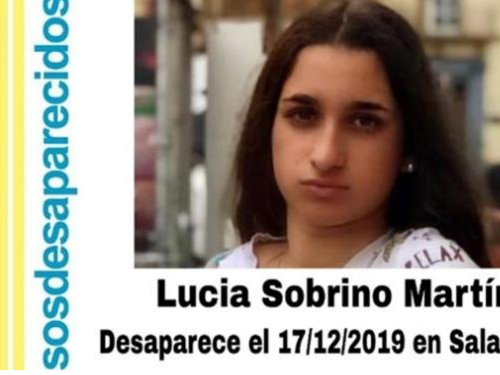 Cartel de la desaparición de Lucía Sobrino Martín.