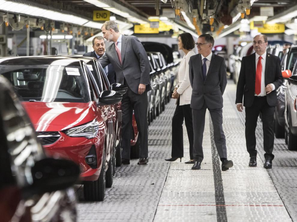 Visita del Rey a la planta de Opel PSA en Figueruelas, el 7 de octubre pasado.