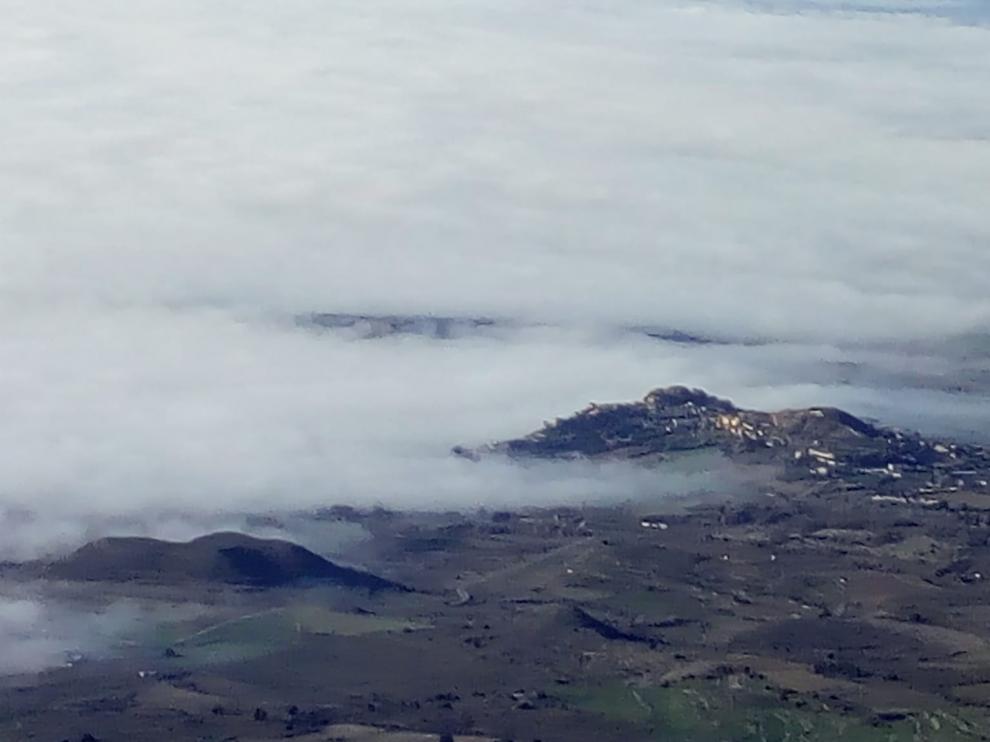 Niebla en la comarca de la Hoya de Huesca