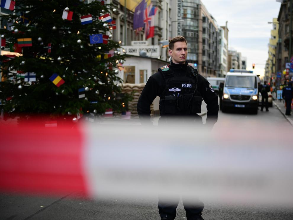 Dispositivo policial desplegado en Berlín por los disparos