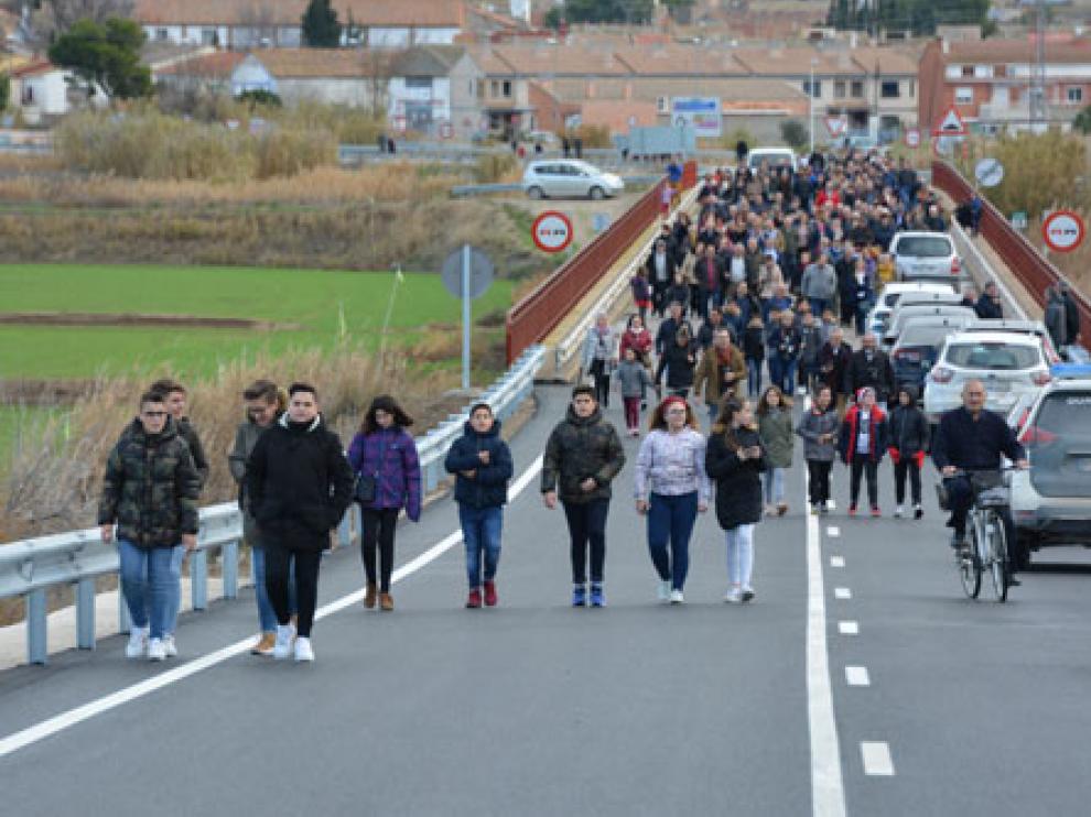 El puente de Gelsa se reabrió el 20 de diciembre.