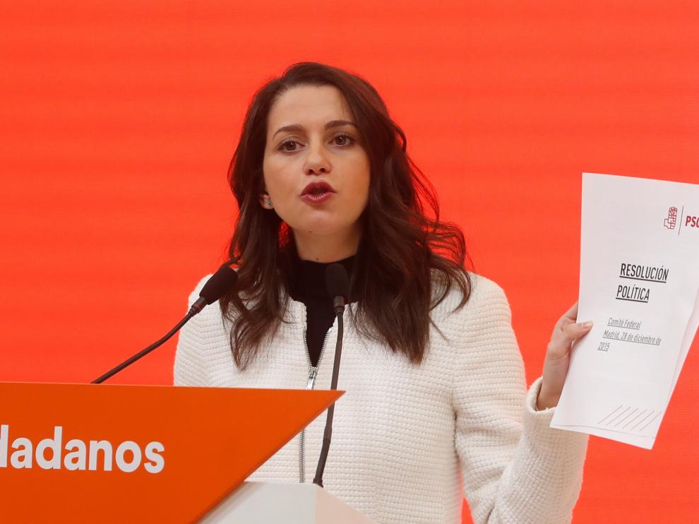 Inés Arrimadas, este jueves.