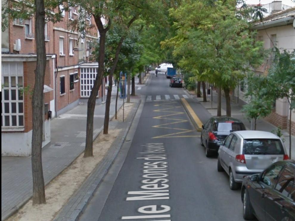Calle Mesones de Isuela, en el barrio de Torrero en Zaragoza