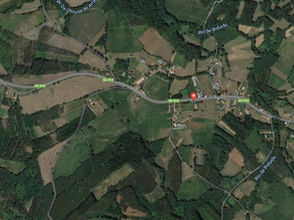 El accidente mortal se ha produjo la noche del domingo en la carretera AC-413, en el término coruñés de Cerceda