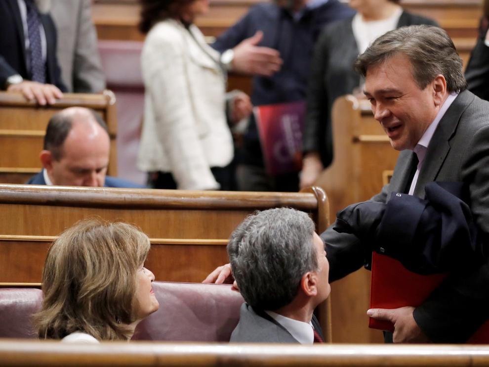 Guitarte, en la sesión definitiva de investidura de Pedro Sánchez, este martes.