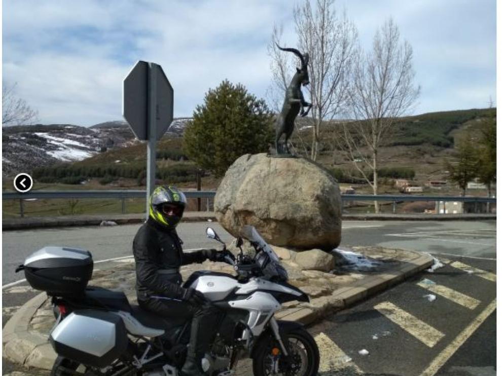 Imagen de uno de los socios del Moto Club Monrepós