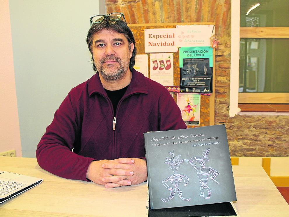 José Ángel García Serrano, durante la presentación del libro en Tarazona