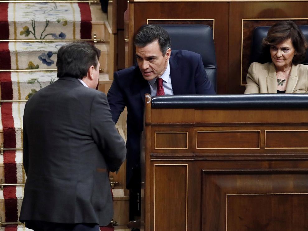 Tomás Guitarte (Teruel Existe), en el pleno de investidura de Pedro Sánchez