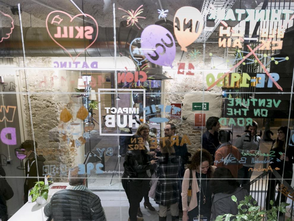 Impact Hub, centro de 'coworking' y actividades de innovación en Zaragoza.