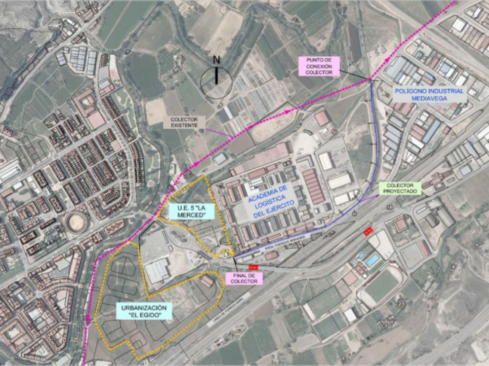 El nuevo colector pasará por la avenida de las Fuerzas Armadas