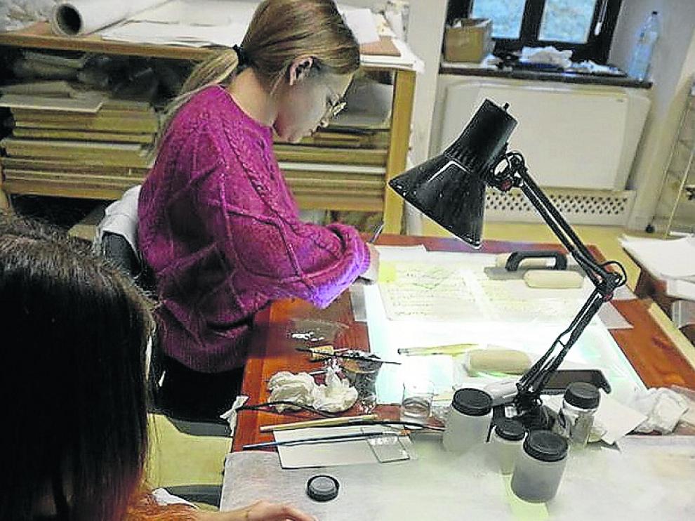 Labor de restauración de un documento musical de Albarracín