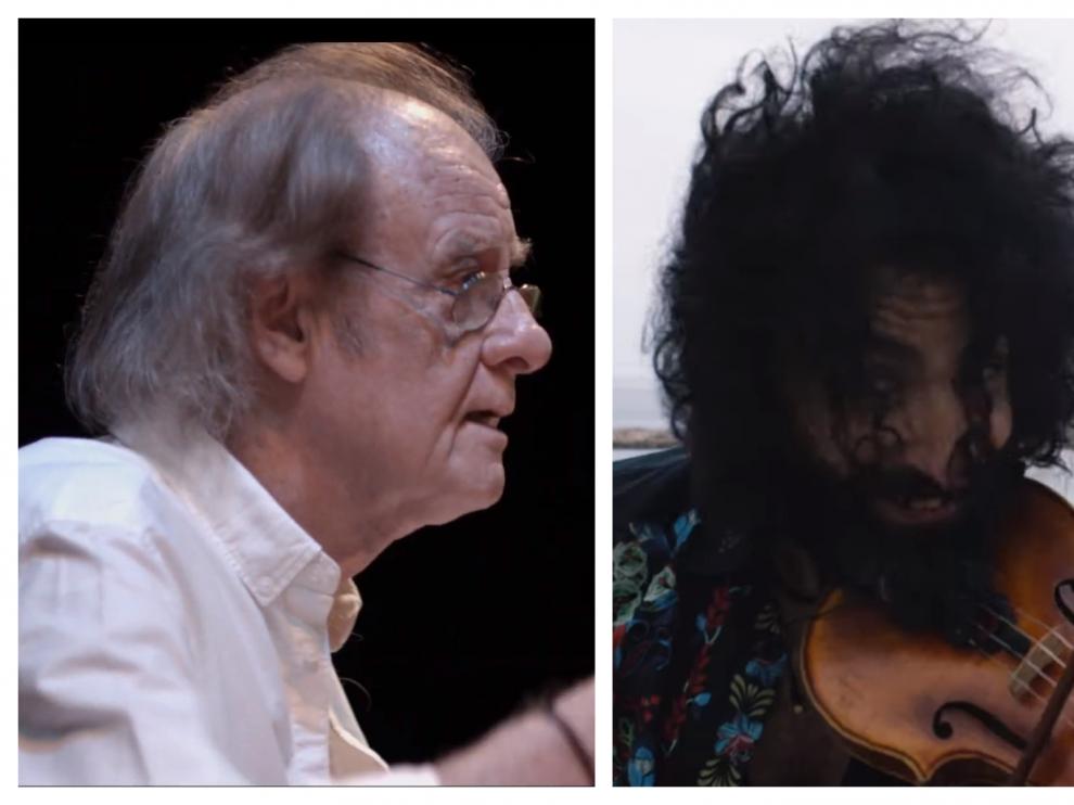 Fotogramas de ‘Aute Retrato’ y del filme sobre ‘Ara Malikian’