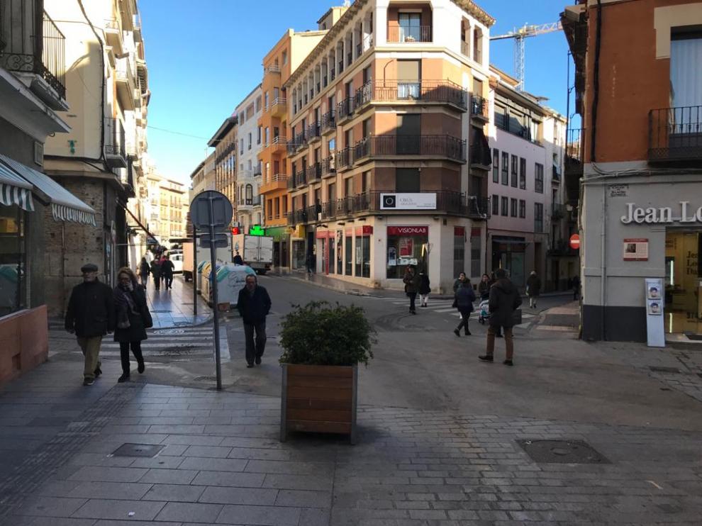 Las obras comenzarán por esta zona de entronque entre el Coso Bajo, Goya, Sancho Ramírez y Lanuza.