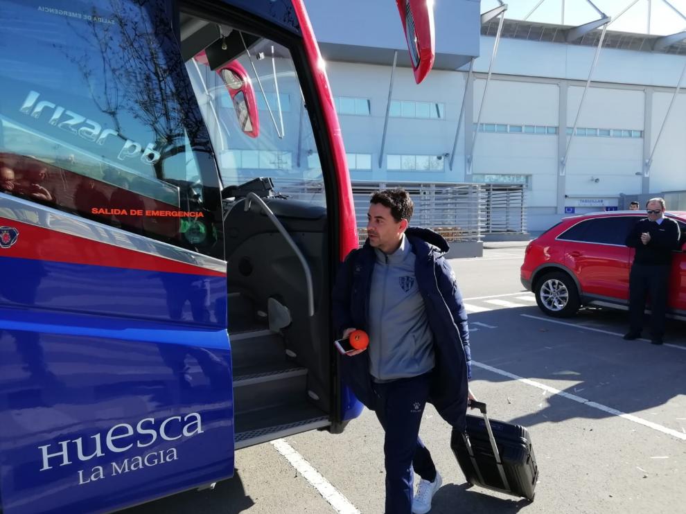 Míchel Sánchez, antes de partir hacia León.