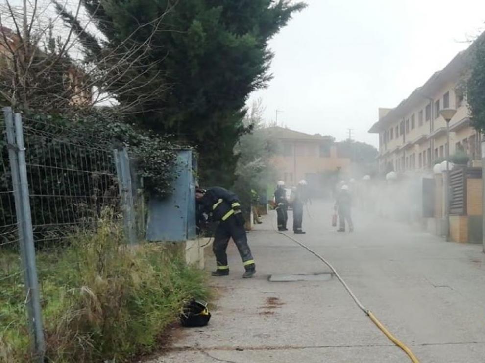 El incidente ha obligado a actuar a los bomberos de Barbastro.