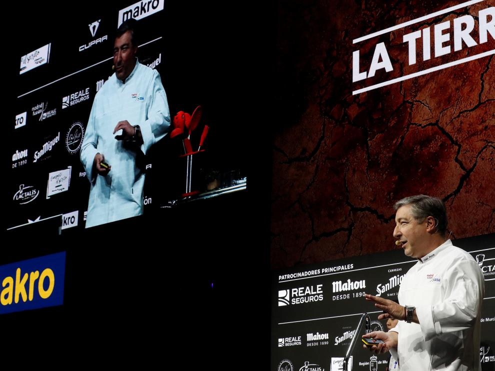 Joan Roca durante su conferencia sobre cocina sostenible este lunes en Madrid Fusión