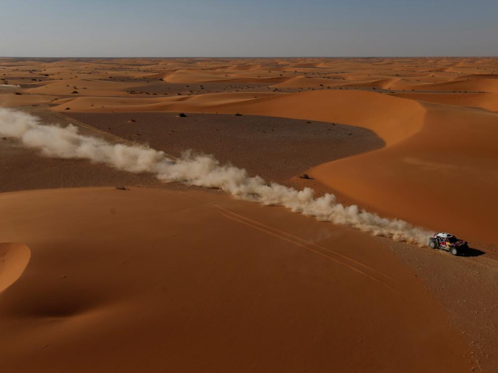 Carlos Sainz en la etapa del Dakar de este martes