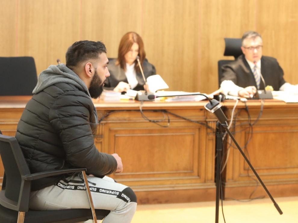 El acusado, Cristian V.V., durante el juicio celebrado este miércoles en Huesca.