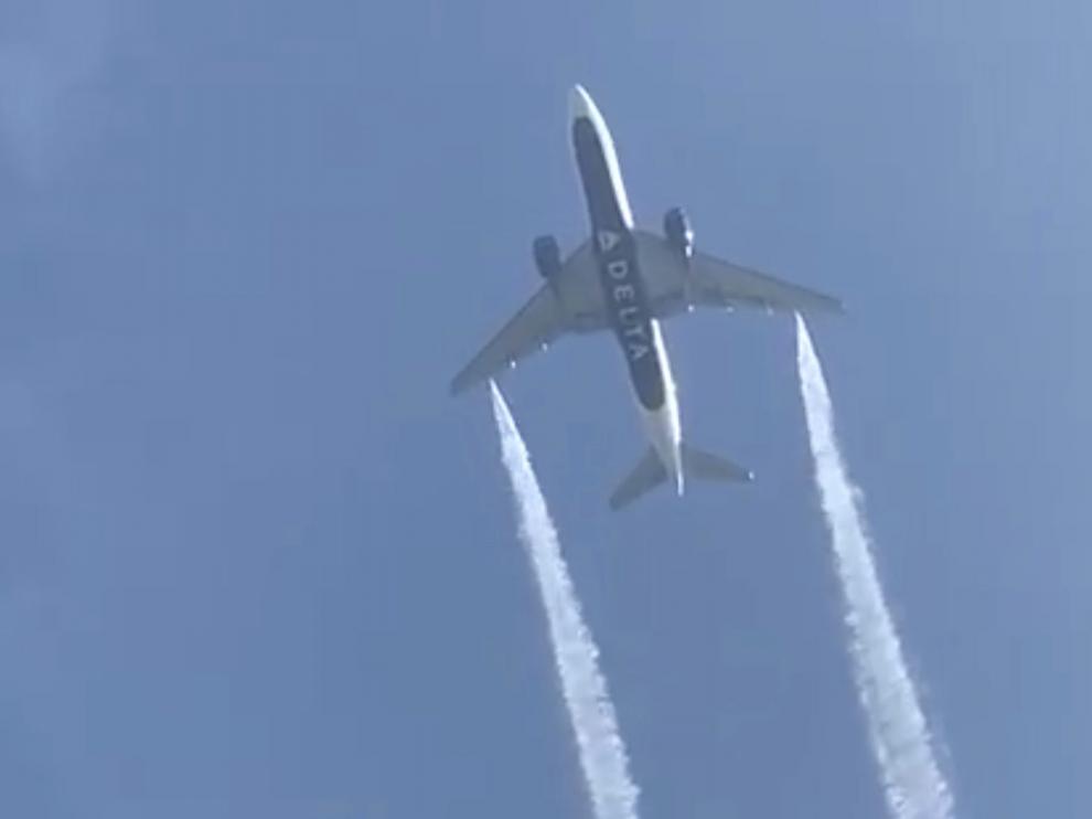 Era un un Boeing 777-200 de la compañía Delta Airlines