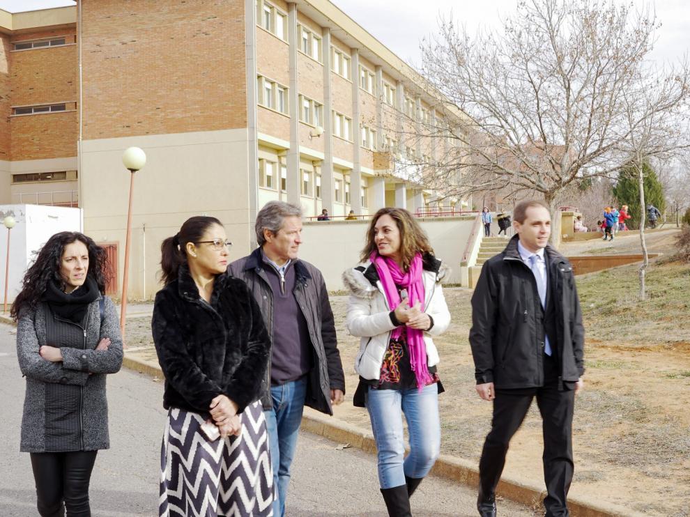 Daniel Pérez, durante su visita al colegio de la Fuenfresca.