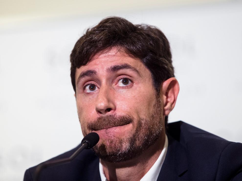 Víctor Sánchez del Amo durante la rueda de prensa que ha ofrecido este miércoles