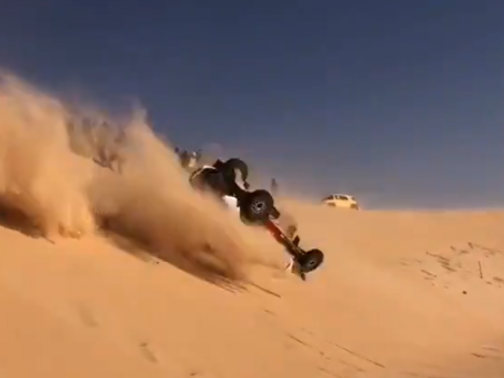 Vuelco de Fernando Alonso en el Dakar