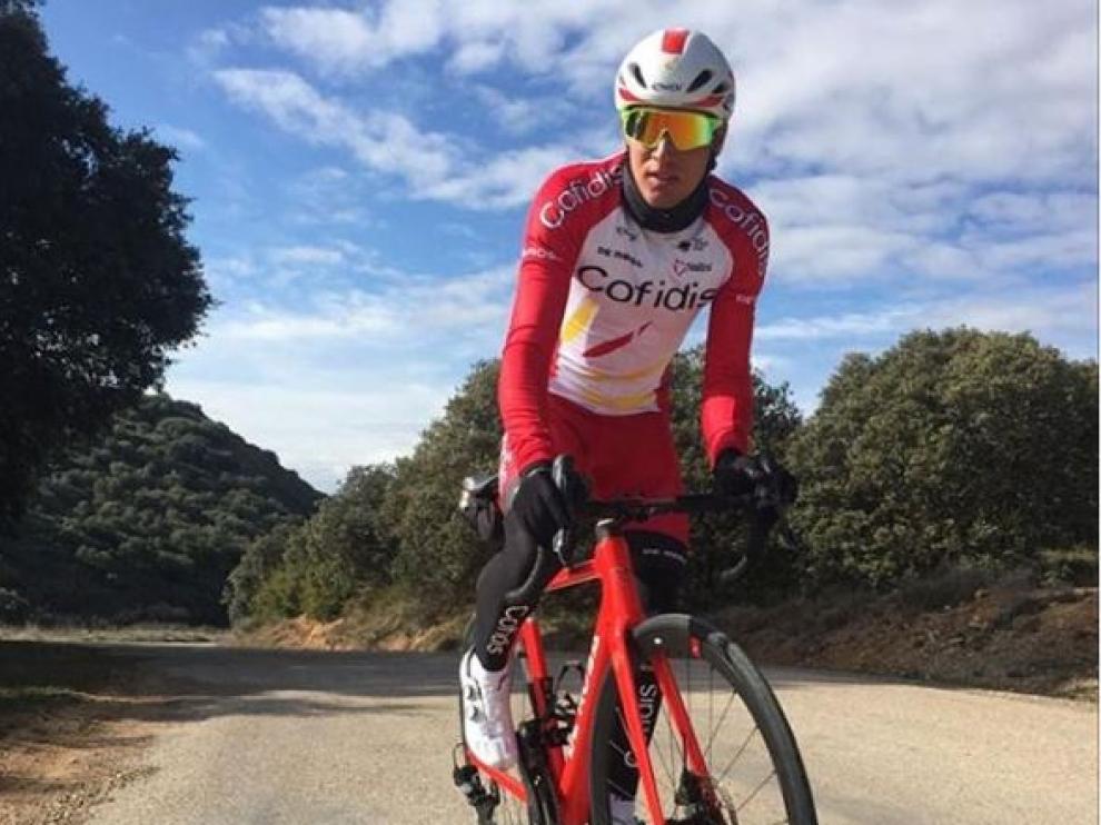 Fernando Barceló, en uno de sus entrenamientos en tierras oscenses.