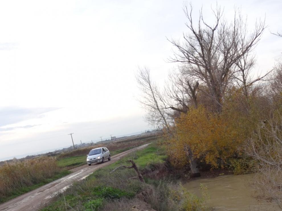 La mota de Alagón ha quedado reducida prácticamente a la mitad tras las últimas riadas