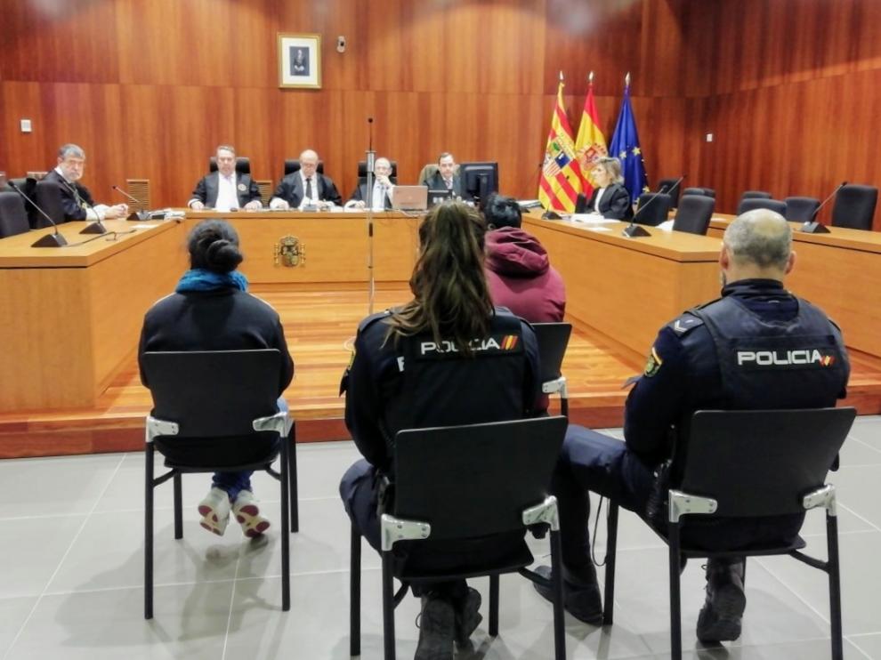 El acusado, este lunes en la Audiencia Provincial de Zaragoza.