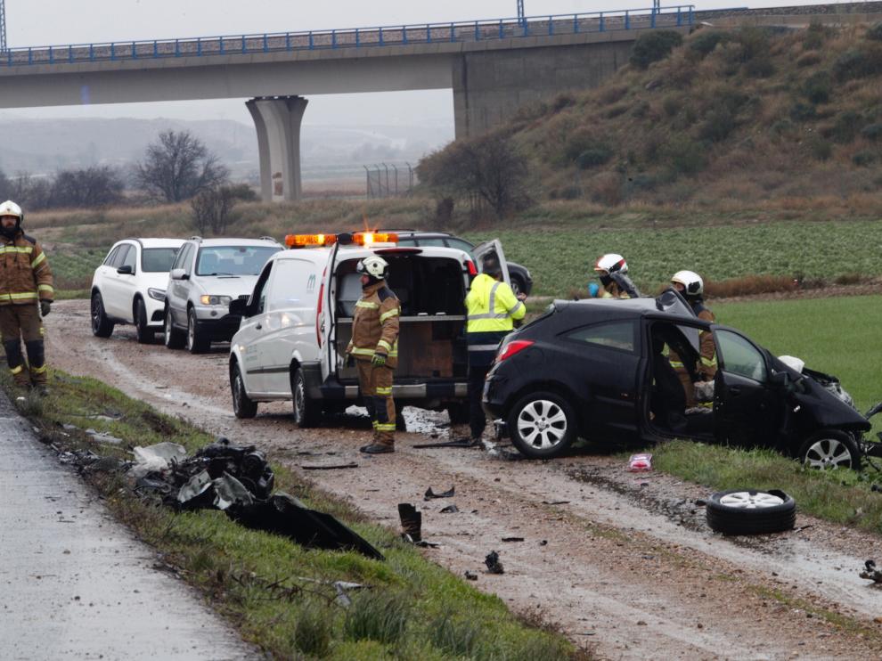 El accidente se ha producido en la N-II pasadas las 8.00 a la altura de Osera de Ebro.