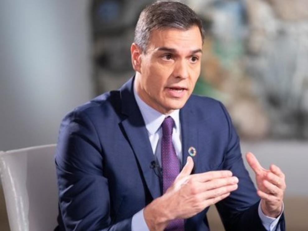 Pedro Sánchez, en un momento de la entrevista.