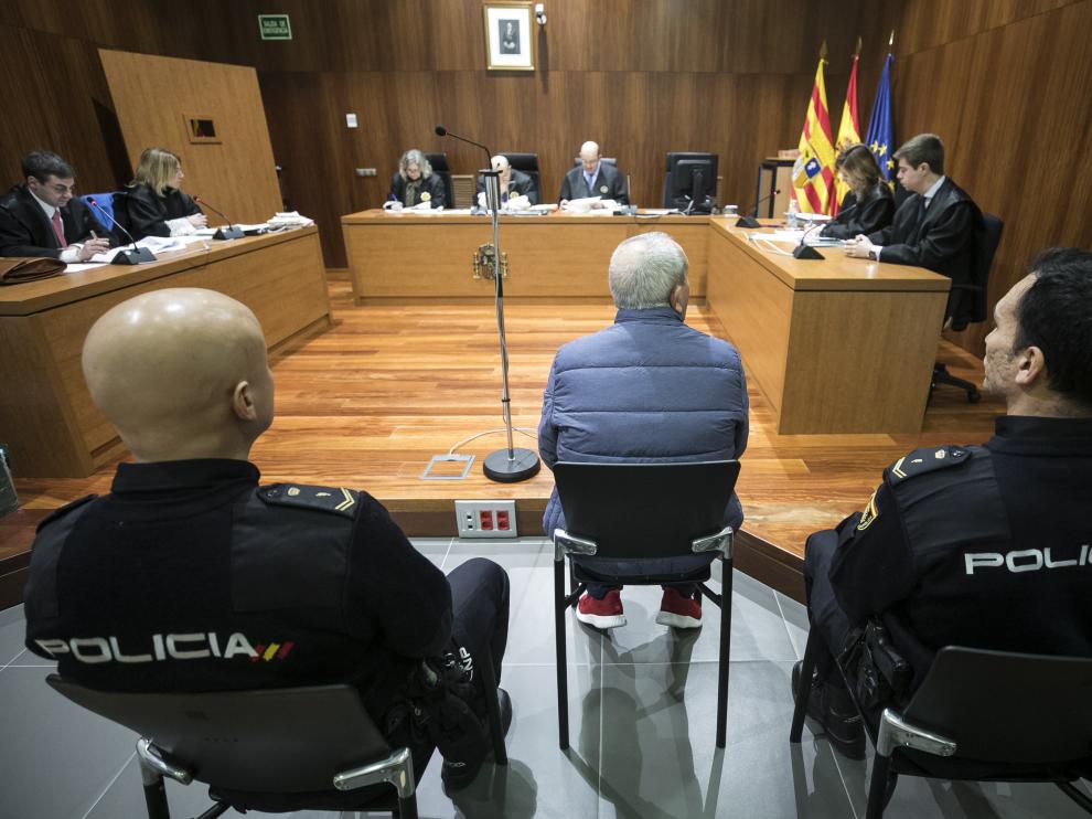 El acusado, durante la vista celebrada este miércoles en la Audiencia Provincial de Zaragoza.