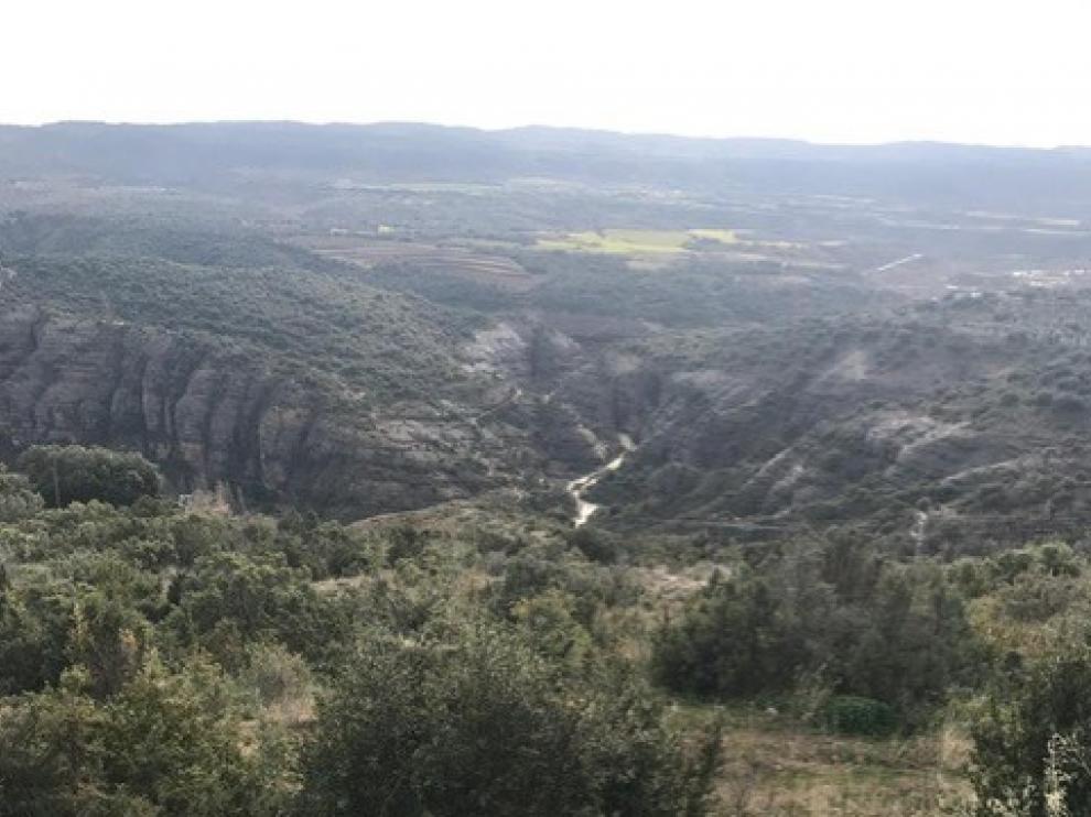 La tirolina recorrerá el barranco del Vero en Alquézar.