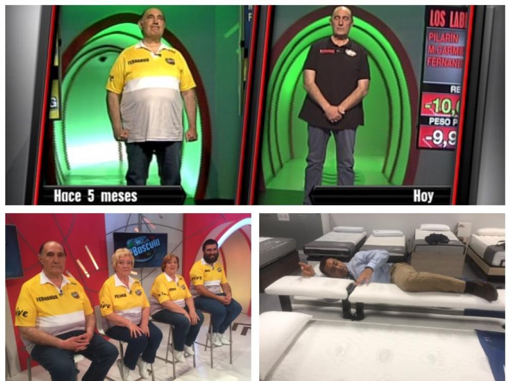 Fernando Luna, director de CEOE Huesca, antes y después de su paso por el programa 'La Báscula'.