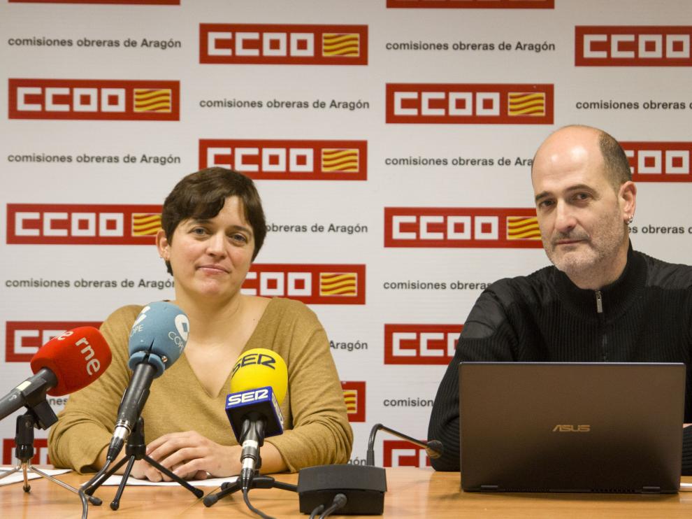 Tania González y Paco González durante la rueda de prensa de este jueves.