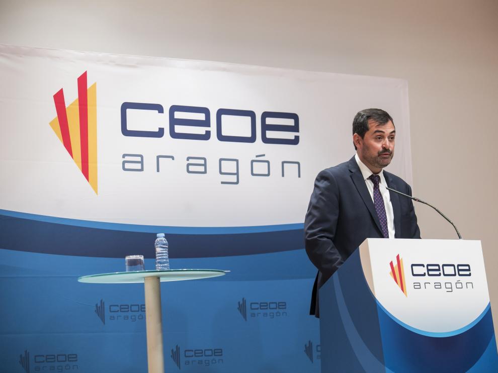 Ricardo Mur, presidente de CEOE Aragón, cree que muchas empresas no podrán asumir el coste de la subida del salario mínimo