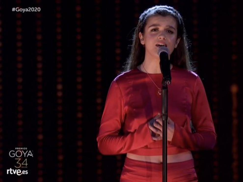 Amaia durante su actuación