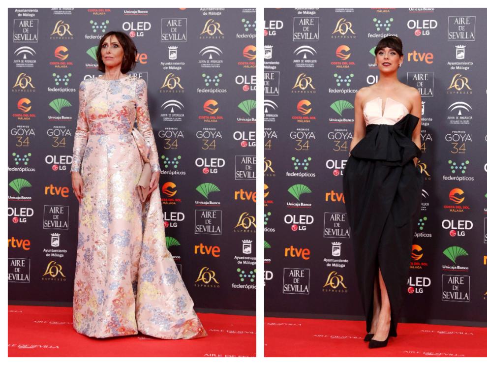 Los vestidos de Pertegaz de María Barranco (izquierda) y Belén Cuesta.