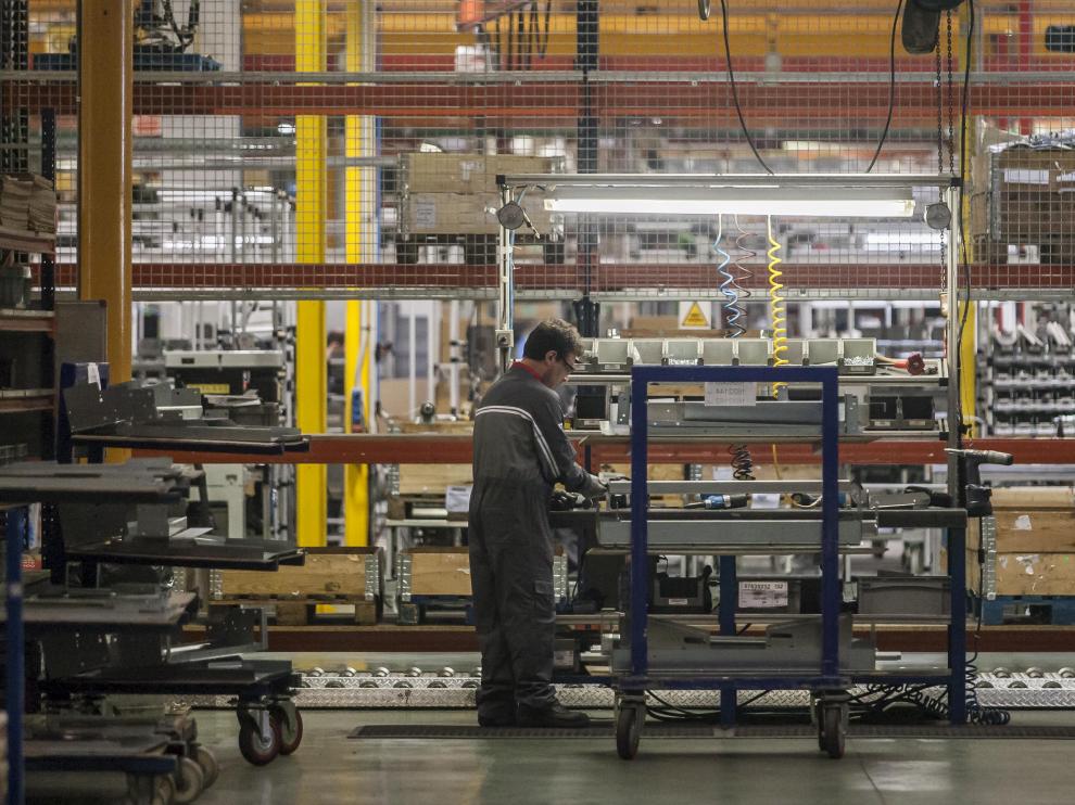 Imagen de archivo de 2017 de la planta de Schindler en el polígono Empresarium de Zaragoza
