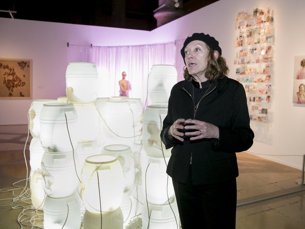 Paloma Navares, ayer en la presentación de la exposición ‘El vuelo. 1978-2018’.