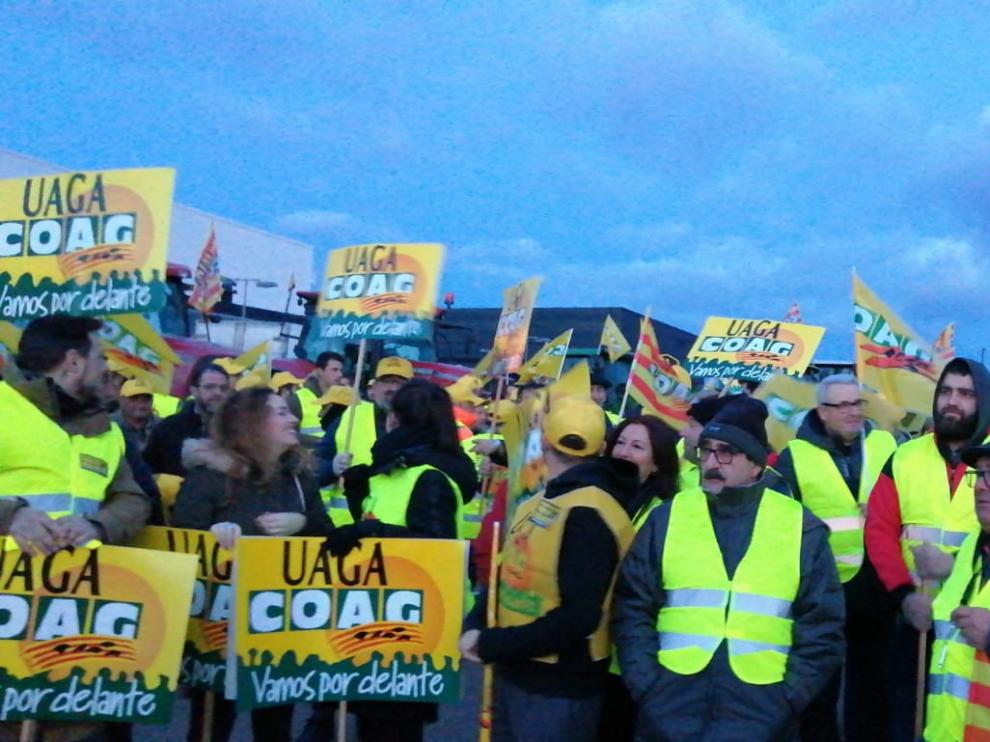 Protesta de agricultores en Plaza