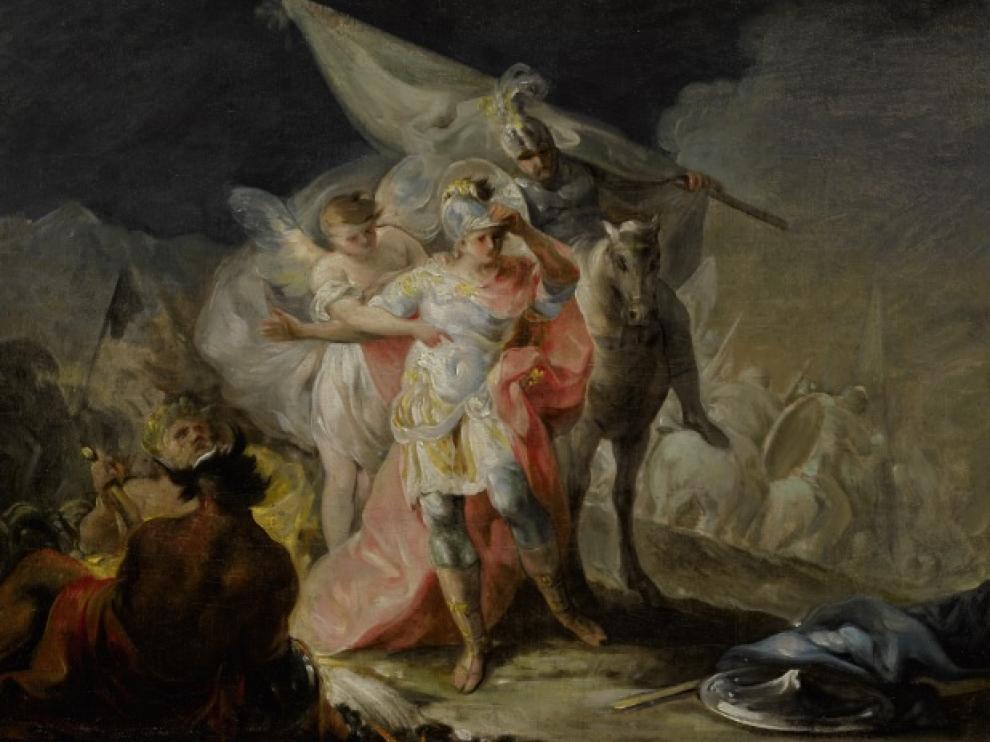 El boceto formó parte de la muestra 'Goya e Italia', celebrada en 2008 en el Museo de Zaragoza