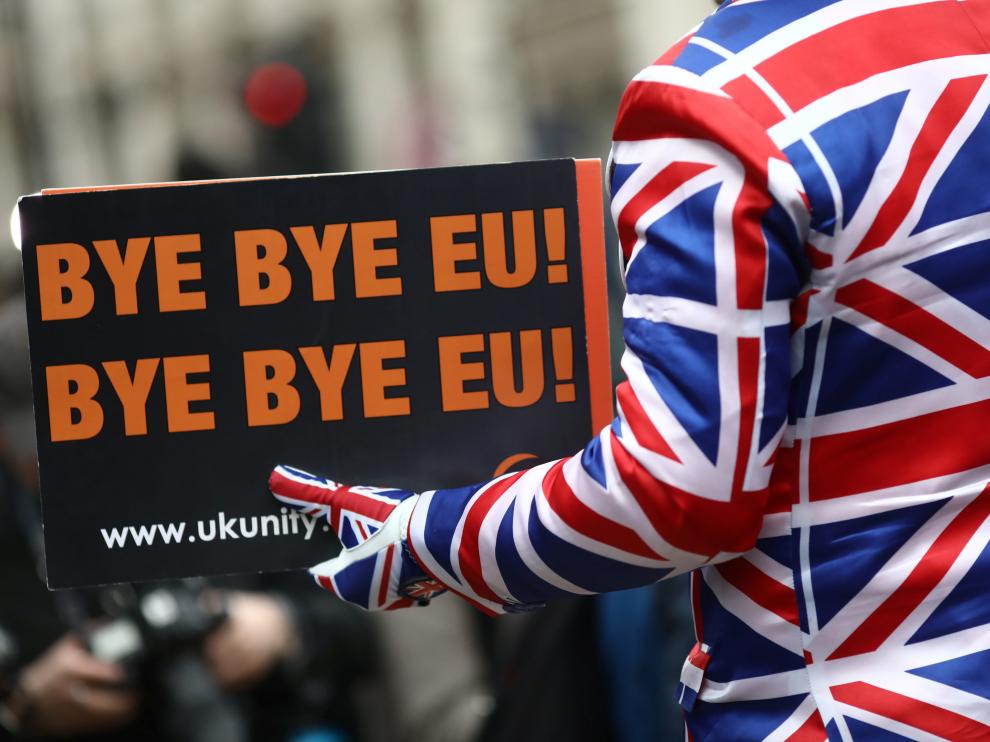 Celebración en Londres por el 'brexit'.
